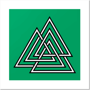 Valknut Knot Old Symbol Of Interlaced Triangles 1 Posters and Art